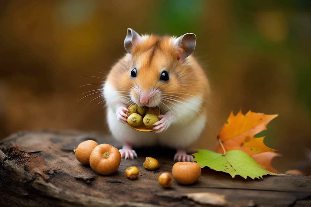 can hamsters eatting acorns